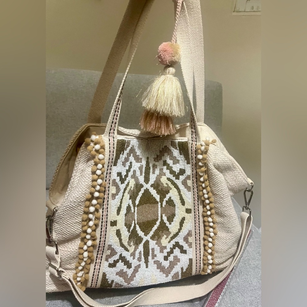 America and Beyond Wild Nights Embellished Tote, Wristlet and Pouch Set